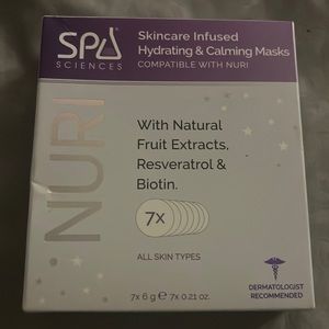 NURI SPA SCIENCES SKINCARE INFUSED HYDRATING AND CALMING MASKS